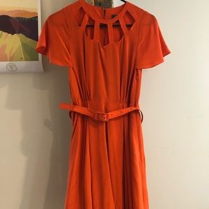 Orla Kiely Orange Silk Dress